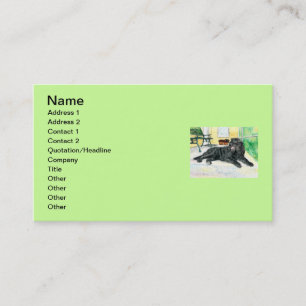 Carte De Visite Labradoodle noir