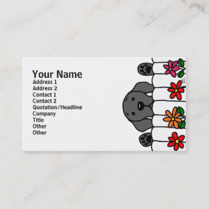 Carte De Visite Labrador noir vous observant