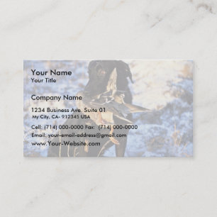 Carte De Visite Labrador retriever avec Drake Mallard