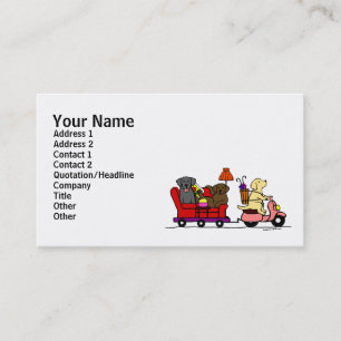 Carte De Visite Labradors en mouvement