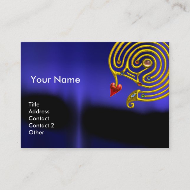 Carte De Visite LABYRINTHE ASTRAL, ASTROLOGIE ZODIAC GRAPHIQUE Ble (Devant)