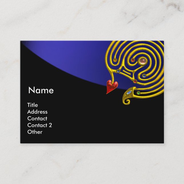 Carte De Visite LABYRINTHE ASTRAL, ASTROLOGIE ZODIAC GRAPHIQUE Ble (Devant)