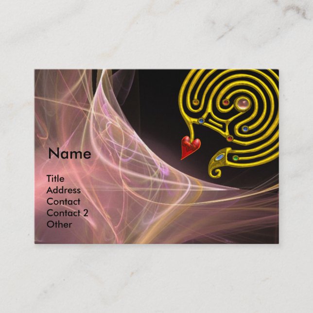 CARTE DE VISITE LABYRINTHE HYPER DANS LES VAGUES LUMINEUSES BROWN  (Devant)