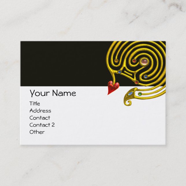 Carte De Visite LABYRINTHE HYPER, noir et blanc (Devant)