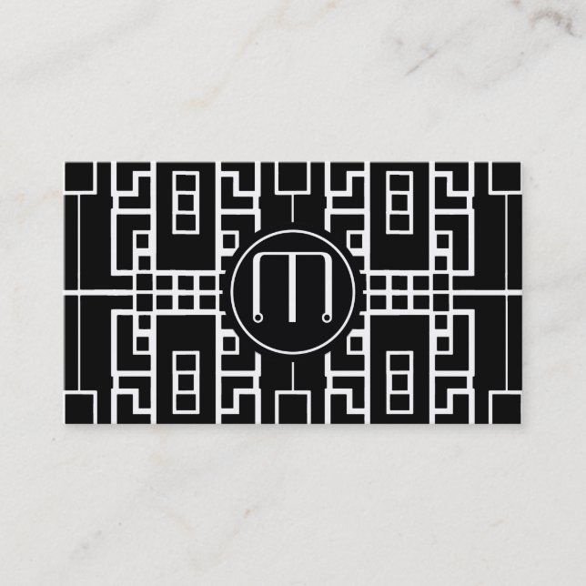 Carte De Visite Labyrinthe moderne (Devant)