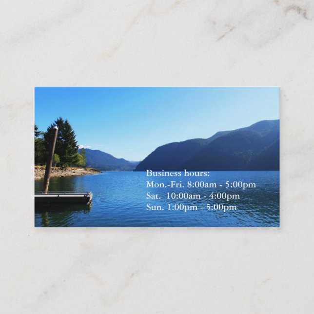Carte De Visite Lac Bleu, ciel, mouche paysage professionnel (Devant)