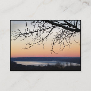 Carte De Visite Lac Cayuga à l'ATC de coucher du soleil