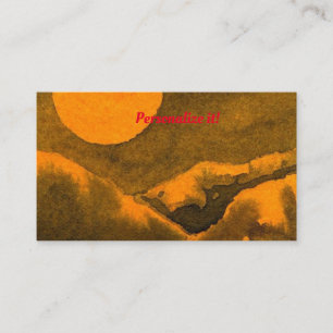 Carte De Visite Lac de campagne la nuit avec les chasseurs ou la m