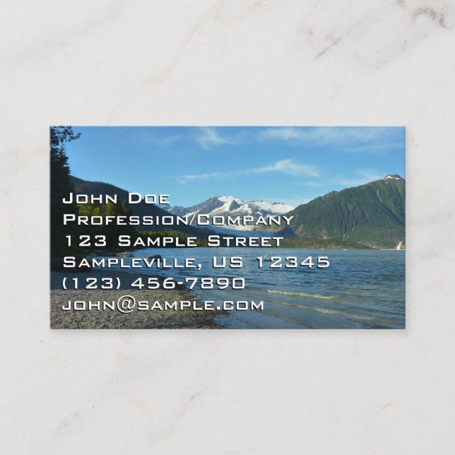 Carte De Visite Lac Mendenhall dans Juneau Paysage de l'Alaska (Devant)