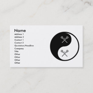 Carte De Visite Lacrosse de Yin Yang