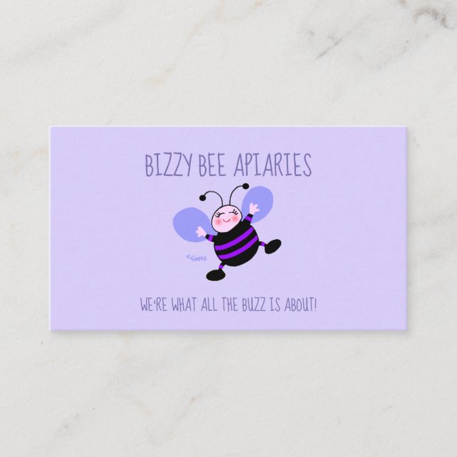 Carte De Visite Lady Beekeeper mignonne Abee humoristique apicultu (Devant)