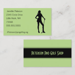 Carte De Visite Lady Golf Green