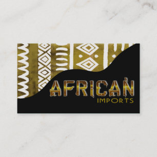 Carte De Visite L'Africain importe II - tissu kenyan de boue