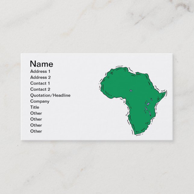 Carte De Visite L'Afrique (Devant)