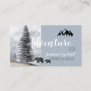 Carte De Visite Laisser L'Aventure Commencer À Porter Guide Wilder