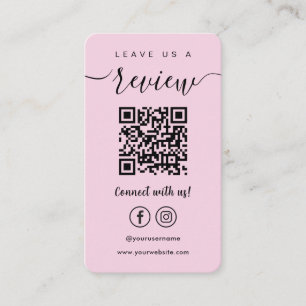 Carte De Visite Laissez-Nous Un Avis Facebook Instagram Qr Code Ro