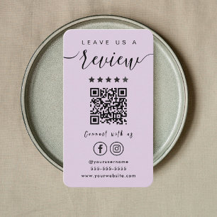 Carte De Visite Laissez-Nous Un Avis Instagram Facebook QR Code