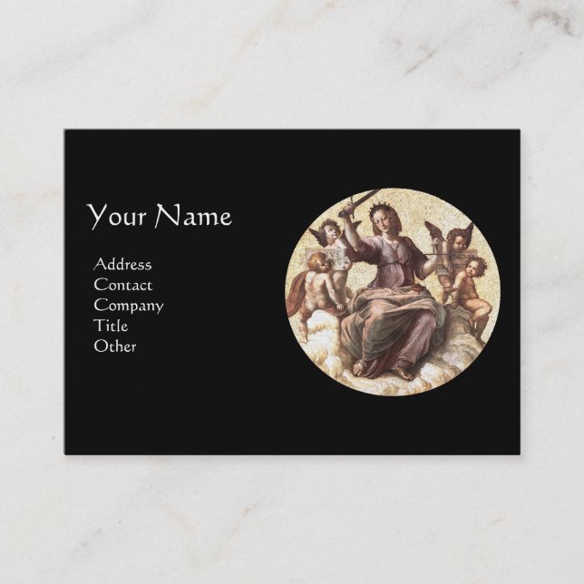 Carte De Visite L'Allégation de la JUSTICE Fresco par Raffaello Sa (Devant)