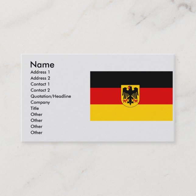 Carte De Visite L'Allemagne, Allemagne (Devant)