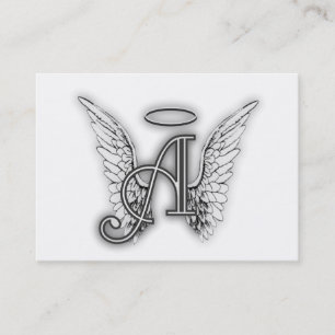 Carte De Visite L'alphabet d'ange ce dernier initial s'envole le