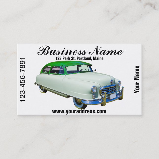 Carte De Visite L'Ambassadeur 1950 de Nash voiture ancienne (Devant)
