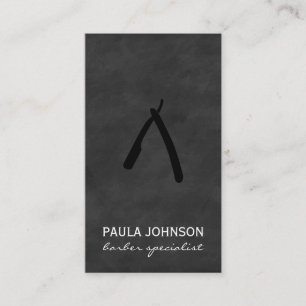 Carte De Visite Lame en barbre noir