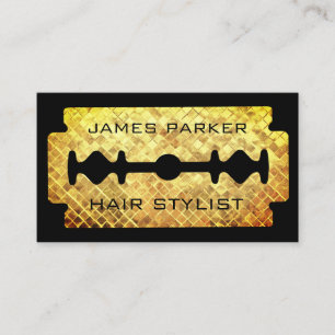 Carte De Visite Lame Razor Faux Barber Hair Styliste Business