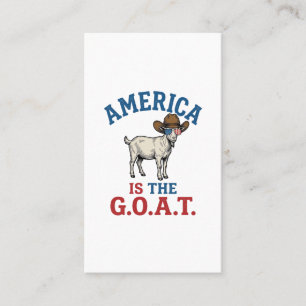 Carte De Visite L'Amérique Est La G.O.A.T Chemise de Cowboy Patrio
