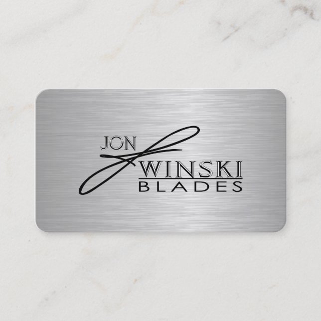 Carte De Visite Lames Winski, exemple (Devant)