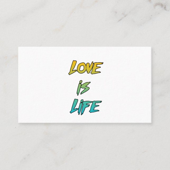 Carte De Visite L'amour, c'est la vie Citations Gf & Bf Couple But (Devant)