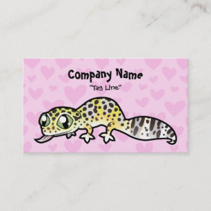 Carte De Visite L'amour des geckos léopard