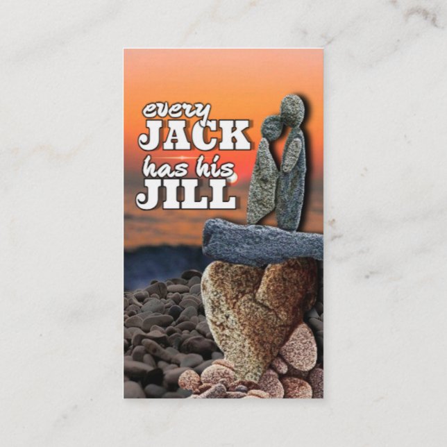 Carte De Visite L'amour est certain : Chaque Jack a son Jill (Dos)