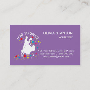 Carte De Visite L'amour pour la danse