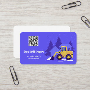 Carte De Visite Lancement QR personnalisé pour le retrait de neige