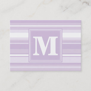 Carte De Visite Landes violettes de chardon monogramme
