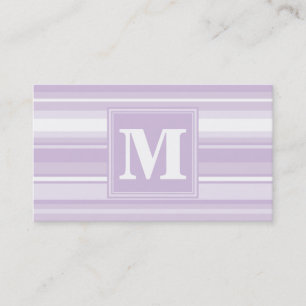 Carte De Visite Landes violettes de chardon monogramme