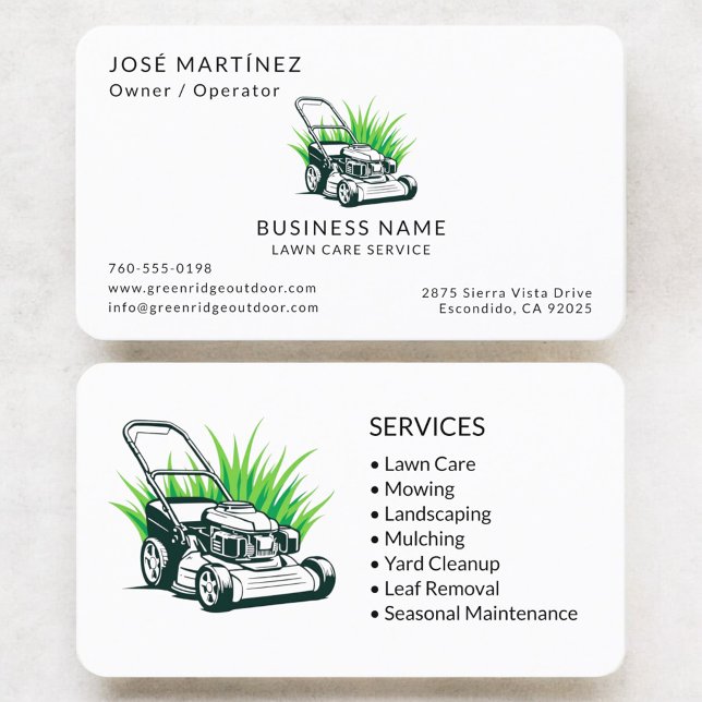 Carte De Visite Landscaping and Lawn Maintenance (Créateur téléchargé)