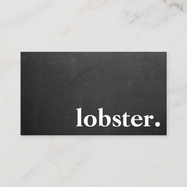 Carte De Visite langouste de tableau moderne. (Devant)