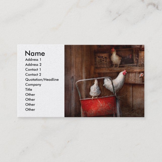 Carte De Visite L'animal - poulet - le canard est un espion (Devant)