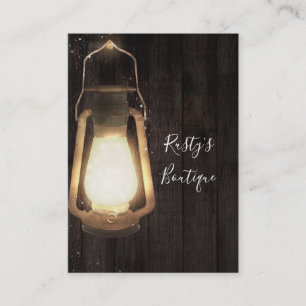 Carte De Visite Lanterne rustique Lumière Bois Brown ferme Grange