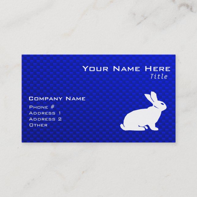 Carte De Visite Lapin bleu (Devant)