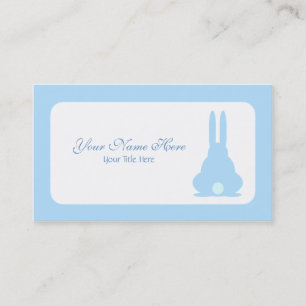 Carte De Visite Lapin bleu