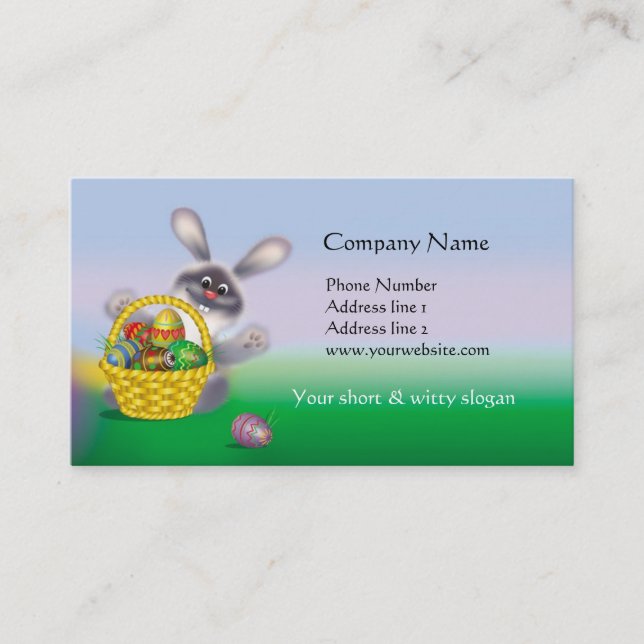 Carte De Visite Lapin de Pâques (Devant)