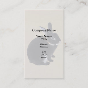 Carte De Visite Lapin Mini Rex Brown foncé et blanc