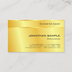 Carte De Visite L'apparence or personnalisé Élégant Simple Modèle 