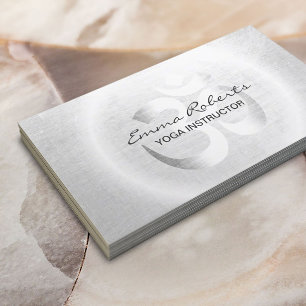 Carte De Visite L'argent moderne OM d'instructeur de yoga signent