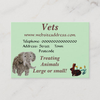 Carte De Visite L'art animal sauvage