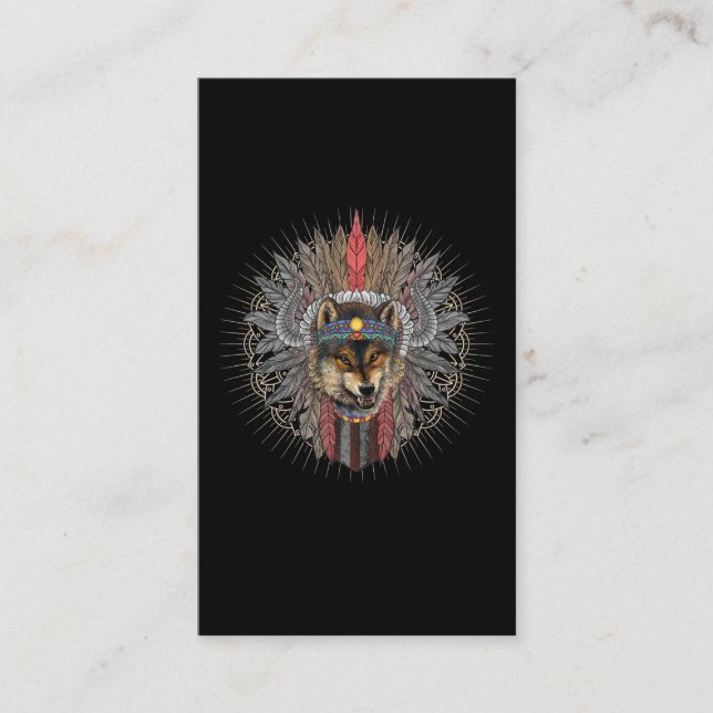 Carte De Visite L'art du loup amérindien (Devant)