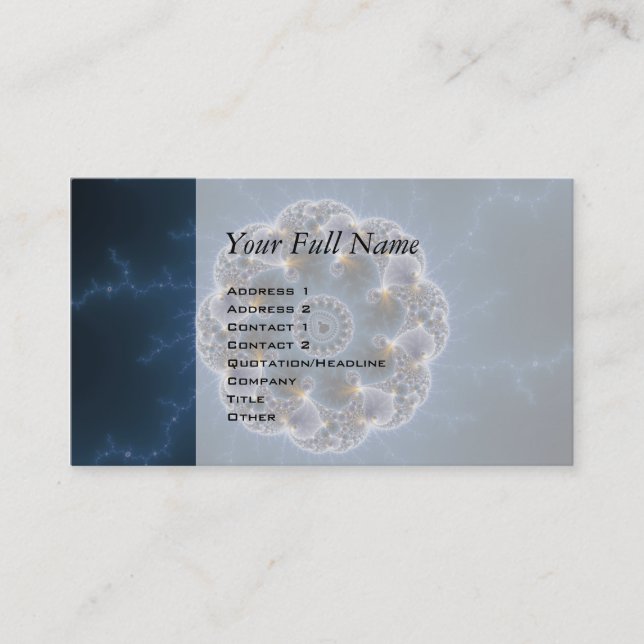 Carte De Visite L'Art Fractal De Galles (Devant)