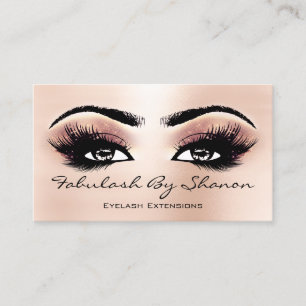 Carte De Visite L'artiste de maquillage Brow Eyelash Skinny Rose